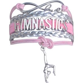 Infinity Collection Gymnastics Bracelets For Girls- Adjustable Charm Bracelet Gymnastic Charm. Gymnastics Bracelet Gifts for Gymnasts, Teams & Coaches.