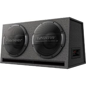 Pioneer TS-WX1220AH Dual 12" Ported Enclosure Active Subwoofer with Built-in Amplifier, Black