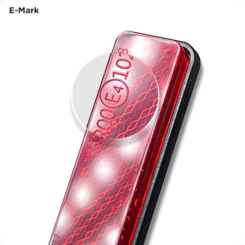 عاكسات حمراء للدراجات النارية من Evermotor لاصقة، عاكس ذاتي اللصق للدراجة مستطيلة مقاس 4.25 بوصة لعمود صندوق البريد، رف ATV، قارب صندوق الذيل، سياج (قطعتان) in Kuwait