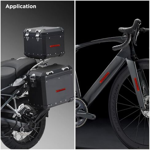 عاكسات حمراء للدراجات النارية من Evermotor لاصقة، عاكس ذاتي اللصق للدراجة مستطيلة مقاس 4.25 بوصة لعمود صندوق البريد، رف ATV، قارب صندوق الذيل، سياج (قطعتان) in Kuwait