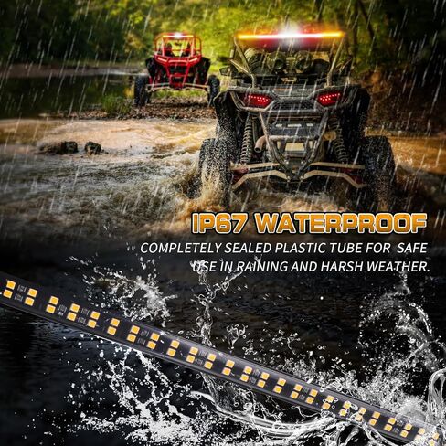 xridonsen 30 بوصة شريط إضاءة مطاردة 180 LED RC أضواء ستروب للطوارئ مع الفرامل عكس إشارة الانعطاف الخلفية شريط أضواء خلفية لـ UTV ATV Polaris RZR Can-am Yamaha جنبًا إلى جنب على الطرق الوعرة عربة الجولف (RBWBR) in Kuwait