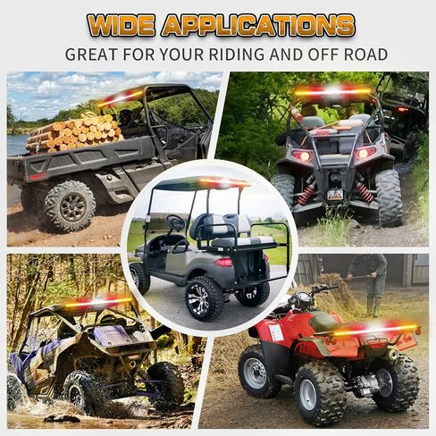 xridonsen 30 بوصة شريط إضاءة مطاردة 180 LED RC أضواء ستروب للطوارئ مع الفرامل عكس إشارة الانعطاف الخلفية شريط أضواء خلفية لـ UTV ATV Polaris RZR Can-am Yamaha جنبًا إلى جنب على الطرق الوعرة عربة الجولف (RBWBR) in Kuwait