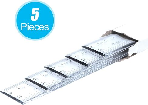 5 عبوات من المساطر الشفافة، مسطرة بلاستيكية مقاس 12 بوصة مسطرة مستقيمة بالسنتيمتر والبوصة، مجموعة مساطر للأطفال للمكتب المدرسي للطلاب in Kuwait