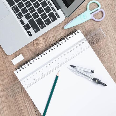 5 عبوات من المساطر الشفافة، مسطرة بلاستيكية مقاس 12 بوصة مسطرة مستقيمة بالسنتيمتر والبوصة، مجموعة مساطر للأطفال للمكتب المدرسي للطلاب in Kuwait