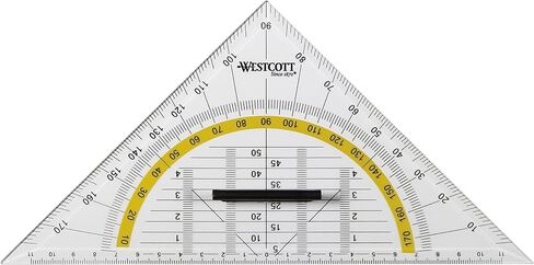 Westcott Set Square, Plastic, 14 cm, Transparent, Other Styles Available 1 Items 14 cm/mit Griff in Kuwait