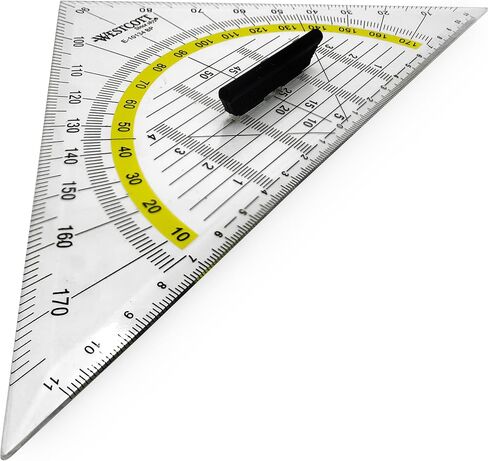 Westcott Set Square, Plastic, 14 cm, Transparent, Other Styles Available 1 Items 14 cm/mit Griff in Kuwait