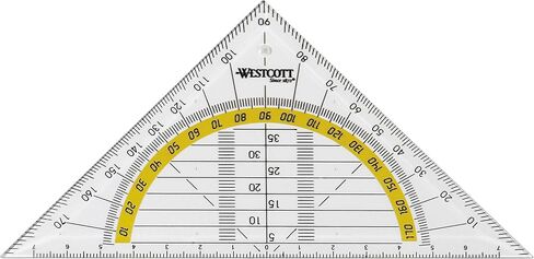 Westcott Set Square, Plastic, 14 cm, Transparent, Other Styles Available 1 Items 14 cm/mit Griff in Kuwait