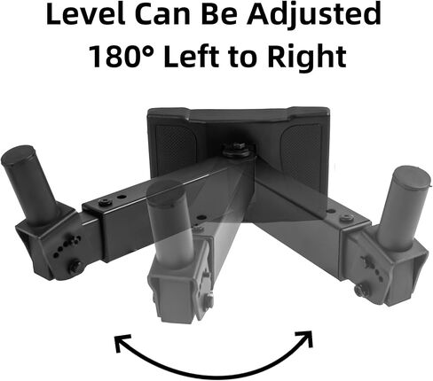 حوامل حائط مكبر صوت PA شديدة التحمل تدعم ما يصل إلى 100 رطل، حامل حامل حامل مكبر صوت قابل للتعديل على الحائط، حامل مكبر صوت مثبت على الحائط، دوار وإمالة (عبوتان باللون الأسود) in Kuwait