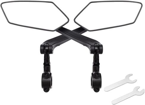 Homaisson مرآة الدراجة 2 حزمة، المقود جبل مرآة الدراجة دراجة مرايا الرؤية الخلفية مع عدسة زاوية واسعة HD الزجاج، Adjuatable للتدوير ل20-26mm المقود E-الدراجة الطريق الدراجة سكوتر in Kuwait