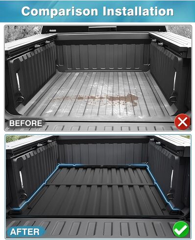 حصيرة سرير الشاحنة متوافقة مع 2009-2018 دودج رام 1500/2019-2023 رام 1500 كلاسيك مع صندوق رام، فقط لسرير 5.7 قدم، بطانة سرير متينة لجميع الأحوال الجوية باللون الأسود in Kuwait