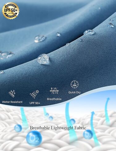 سراويل Pudolla النسائية خفيفة الوزن للمشي لمسافات طويلة ومقاومة للماء للسفر والتخييم والمشي مع جيوب بسحاب (أزرق داكن متوسط) in Kuwait