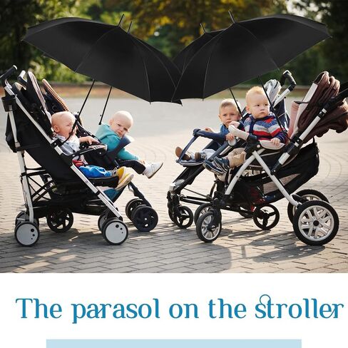 Sanwuta 2 Sets Chair Umbrella with Clamp, UPF 40+ Beach Umbrella, 360 Degrees Adjustable Stroller Umbrella, 42" Shade Umbrella for Beach Chair Camping Chair Wheelchair Stroller Patio Chair Golf Carts in Saudi Arabia