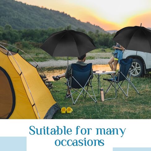 Sanwuta 2 Sets Chair Umbrella with Clamp, UPF 40+ Beach Umbrella, 360 Degrees Adjustable Stroller Umbrella, 42" Shade Umbrella for Beach Chair Camping Chair Wheelchair Stroller Patio Chair Golf Carts in Saudi Arabia