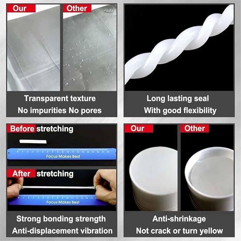 Maximum Oil Resistance Maximum Temperature RTV Silicone Gasket Maker, Sensor Safe, Non-Corrosive, for High Flex and Oil Resistant Applications. All-Purpose RTV Silicone Sealant -3 oz, Clear in Kuwait