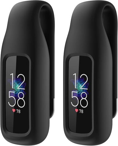 2-Pack Clip for Fitbit Luxe, Clip Holder Compatible with Fitbit Luxe, Black + Soft Pink in Saudi Arabia
