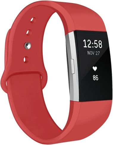 أحزمة متوافقة مع Fitbit Charge 2، أحزمة بديلة من السيليكون الناعم وأساور معصم رياضية قابلة للتعديل ملحقات حزام لـ Fitbit Charge 2، للنساء والرجال، مقاس كبير صغير in Saudi Arabia