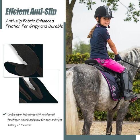 Kids Horse Riding Gloves Anti-Slip Boys & Girls Winter Equestrian Horseback Riding Gloves Youth Women Outdoor Sports Mitts Perfect for Biking Cycling Gardening in Saudi Arabia