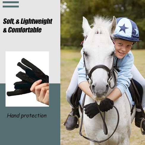 Kids Horse Riding Gloves Anti-Slip Boys & Girls Winter Equestrian Horseback Riding Gloves Youth Women Outdoor Sports Mitts Perfect for Biking Cycling Gardening in Saudi Arabia