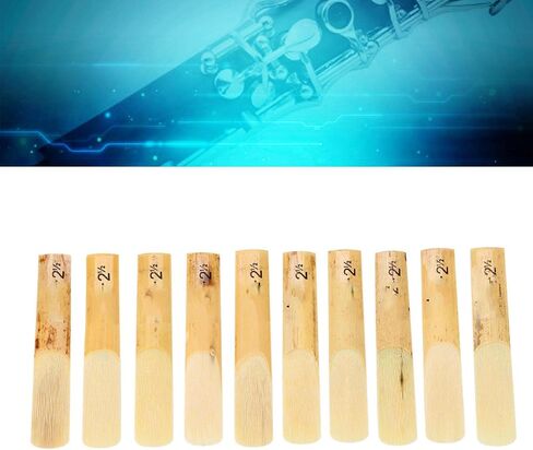 Clarinet Reeds, Plastic Clarinet Reeds, Clarinet Accessory, 10pcs Plastic B Flat 2.5 Clarinet Reeds Repair Parts Reed Accessory for Clarinet Saxophone Beginner and Player in Saudi Arabia