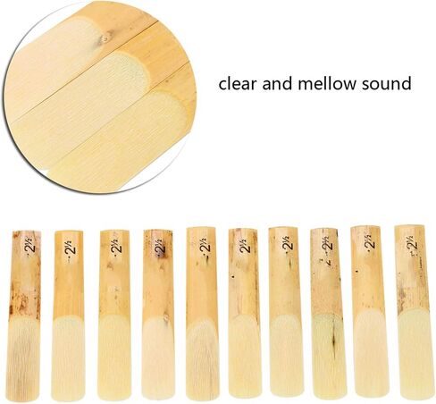 Clarinet Reeds, Plastic Clarinet Reeds, Clarinet Accessory, 10pcs Plastic B Flat 2.5 Clarinet Reeds Repair Parts Reed Accessory for Clarinet Saxophone Beginner and Player in Saudi Arabia