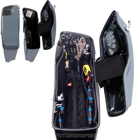 منظم بطانات Harley Saddlebag 2 في 1 لحقائب السرج القياسية 14-22 OEM بطانة CVO أكياس السرج المدببة بطانات حقيبة السرج المنزلقة بطانات حقيبة السرج الممتدة، أسود، مقاس واحد in Saudi Arabia