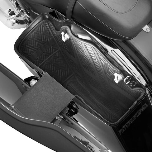 منظم بطانات Harley Saddlebag 2 في 1 لحقائب السرج القياسية 14-22 OEM بطانة CVO أكياس السرج المدببة بطانات حقيبة السرج المنزلقة بطانات حقيبة السرج الممتدة، أسود، مقاس واحد in Saudi Arabia