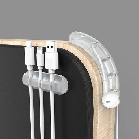 INCHOR Cord Organizer, Clear Cable Organizer Cord Holder, Wire Organizer USB Cable Management Cord Keeper, 3 Packs Cable Clips for Car Home and Office (7, 5, 3 Slots) in Kuwait