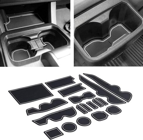 JDMCAR Compatible with Toyota Tacoma Accessories 2016-2023 Premium Cup Holder, Console, and Door Pocket Inserts Kit (Double Cab,Solid Black) in Saudi Arabia