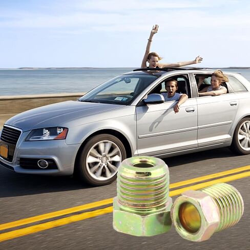 مجموعة تركيب خط الفرامل، 35 قطعة من صواميل خط الفرامل المتنوعة لـ 3/16 بوصة (19 تركيبًا) و1/4 بوصة (16 تركيبًا) لأنبوب خط الفرامل المتوهج المقلوب (الحجم: 35 قطعة) in Kuwait