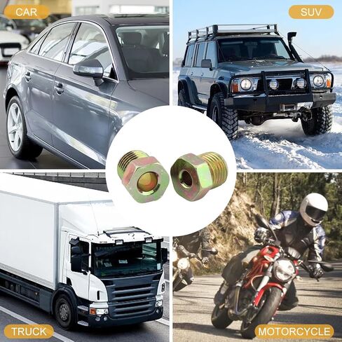 مجموعة تركيب خط الفرامل، 35 قطعة من صواميل خط الفرامل المتنوعة لـ 3/16 بوصة (19 تركيبًا) و1/4 بوصة (16 تركيبًا) لأنبوب خط الفرامل المتوهج المقلوب (الحجم: 35 قطعة) in Kuwait