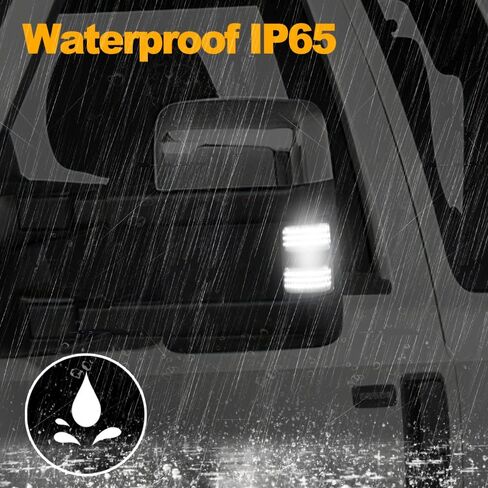 مصابيح LED للمرآة الجانبية ومصابيح مؤشر التبديل الديناميكي المتوافقة مع 2008-2016 Ford F250 F350 F450 F550 Super Duty، أضواء إشارة الانعطاف الكهرماني، أضواء الجري البيضاء in Kuwait
