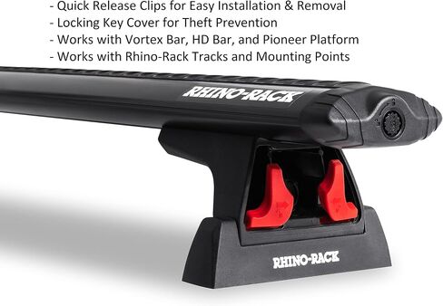 أرجل رف السقف سريعة التركيب من Rhino-Rack. متوافق مع Vortex والقضبان المتقاطعة شديدة التحمل والصواني الرائدة. سهل الاستخدام والإعداد. لجميع المركبات. 4WD، شاحنات صغيرة، سيارات الدفع الرباعي، العربات، سيارات السيدان، الصغيرة in Kuwait