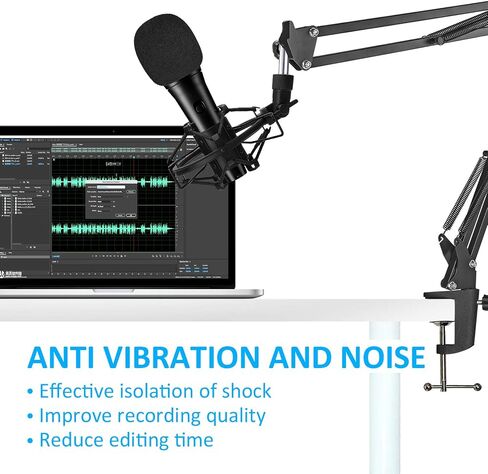 SUNMON PGA48/PGA58 Microphone Shock Mount Holder with Foam Windscreen for Absorbe Vibration and Noise, Pop Filter Suitable for PGA48-QTR, PGA48-XLR, PGA48-LC, PGA58 Series Dynamic Vocal Mic in Saudi Arabia