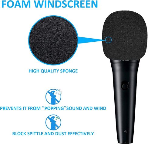 SUNMON PGA48/PGA58 Microphone Shock Mount Holder with Foam Windscreen for Absorbe Vibration and Noise, Pop Filter Suitable for PGA48-QTR, PGA48-XLR, PGA48-LC, PGA58 Series Dynamic Vocal Mic in Saudi Arabia