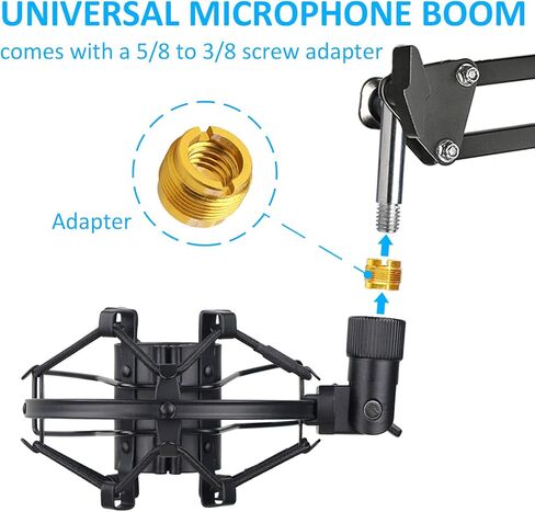 SUNMON PGA48/PGA58 Microphone Shock Mount Holder with Foam Windscreen for Absorbe Vibration and Noise, Pop Filter Suitable for PGA48-QTR, PGA48-XLR, PGA48-LC, PGA58 Series Dynamic Vocal Mic in Saudi Arabia