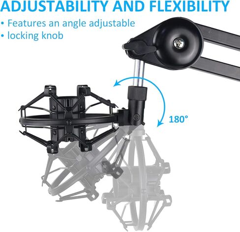 SUNMON PGA48/PGA58 Microphone Shock Mount Holder with Foam Windscreen for Absorbe Vibration and Noise, Pop Filter Suitable for PGA48-QTR, PGA48-XLR, PGA48-LC, PGA58 Series Dynamic Vocal Mic in Saudi Arabia