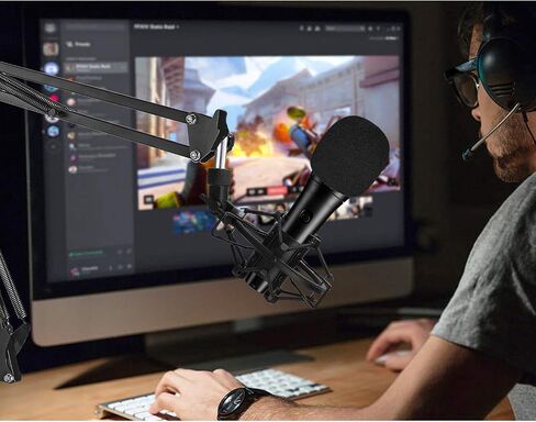 SUNMON PGA48/PGA58 Microphone Shock Mount Holder with Foam Windscreen for Absorbe Vibration and Noise, Pop Filter Suitable for PGA48-QTR, PGA48-XLR, PGA48-LC, PGA58 Series Dynamic Vocal Mic in Saudi Arabia
