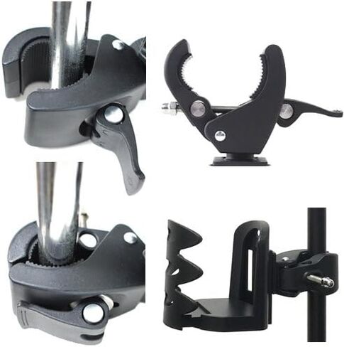 إكسسوارات بيسكس تدور 360 درجة للموسيقيين حامل أكواب الماء ومقبض المشبك وحامل المشبك للموسيقى وميكروفون وحامل ميكروفون in Kuwait