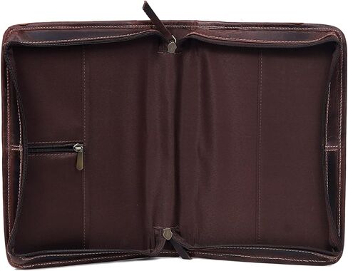 VC Genuine Buffalo Leather Bible Case Bible Book Planner Cover with Handle and Back Pocket Gift for Men & Women (Dark Brown) in Kuwait