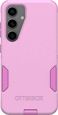 حافظة OtterBox لهاتف Samsung Galaxy S24 Commuter Series - Run Wildflower (وردي)، رفيعة ومتينة، مناسبة للجيب، مع حماية للمنافذ in Saudi Arabia