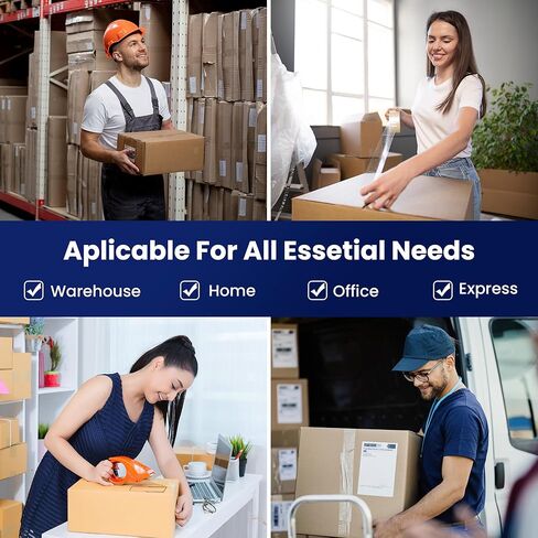 Clear Packing Tape Refills Heavy Duty for Moving Packing Boxes, 18 Transparent Box Shipping Packaging Tape Rolls, Heavy Duty Moving Package Tape 2 Inches Wide,100 Yards Per Roll , 1800 Total Yards in Kuwait