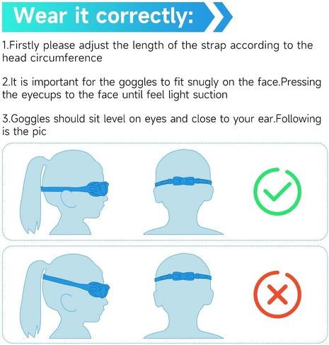 نظارات سباحة للأطفال، عبوة من نظارتين للسباحة للأطفال من سن 3 إلى 14 سنة، نظارات سباحة للأولاد والبنات in Kuwait