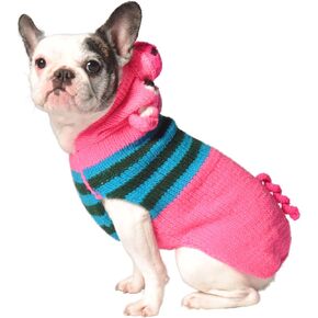 Chilly Dog Pink Piggy Hoodie Sweater, Medium