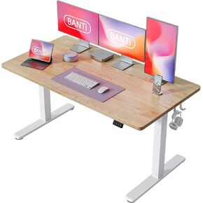 مكتب بانتي 60 '' الوقوف ، طاولة مكتب منزلية قابلة للتعديل ، طاولة منزلية قابلة للتعديل in Kuwait