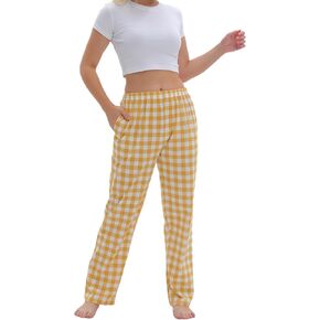 SAMGU Women's Pajama Pants, Soft Cotton Sleep Lounge Pants, Comfy Homewear pjs, Elatic Waist Pajama Bottom Pants for Women in Kuwait