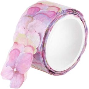 Colorful Floral Petal Washi Tape Set – Decorative Masking Tape for Scrapbooking, Journals, DIY Crafts, and School Office Supplies, Cute Flower Stickers, Adhesive Paper Tapes for Aesthetic Projects