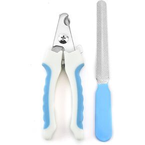 Dog Nail Clippers Trimmer for Small Medium Large Dog, Pet Grooming Tool with Quick Sensor, Nail File-Blue
