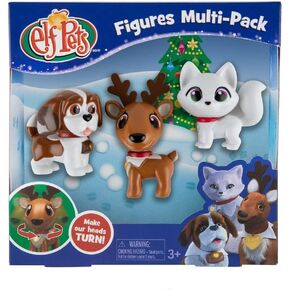 تشمل TELF on the Shelf - Elf Pets Figures Multipack St. Bernard و Tindeer و Arctic Fox!