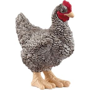 Schleich Farm World - 2" Plymouth Rock Chicken Toy for Kids. Realistic, Hand-Painted Farm Animal Toys for Boys and Girls. Fun Figure for Screen-Free Learning for Children and Toddlers Ages 3+ 13997