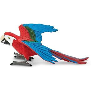 Safari Ltd. Green-Winged Macaw Figurine - Lifelike, Hand-Painted 4.5" Model Figure - Fun and Educational Toy for Boys, Girls & Kids Ages 3+